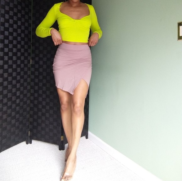Women's light purple forever 21 wrap bodycon skirt - Picture 1 of 9